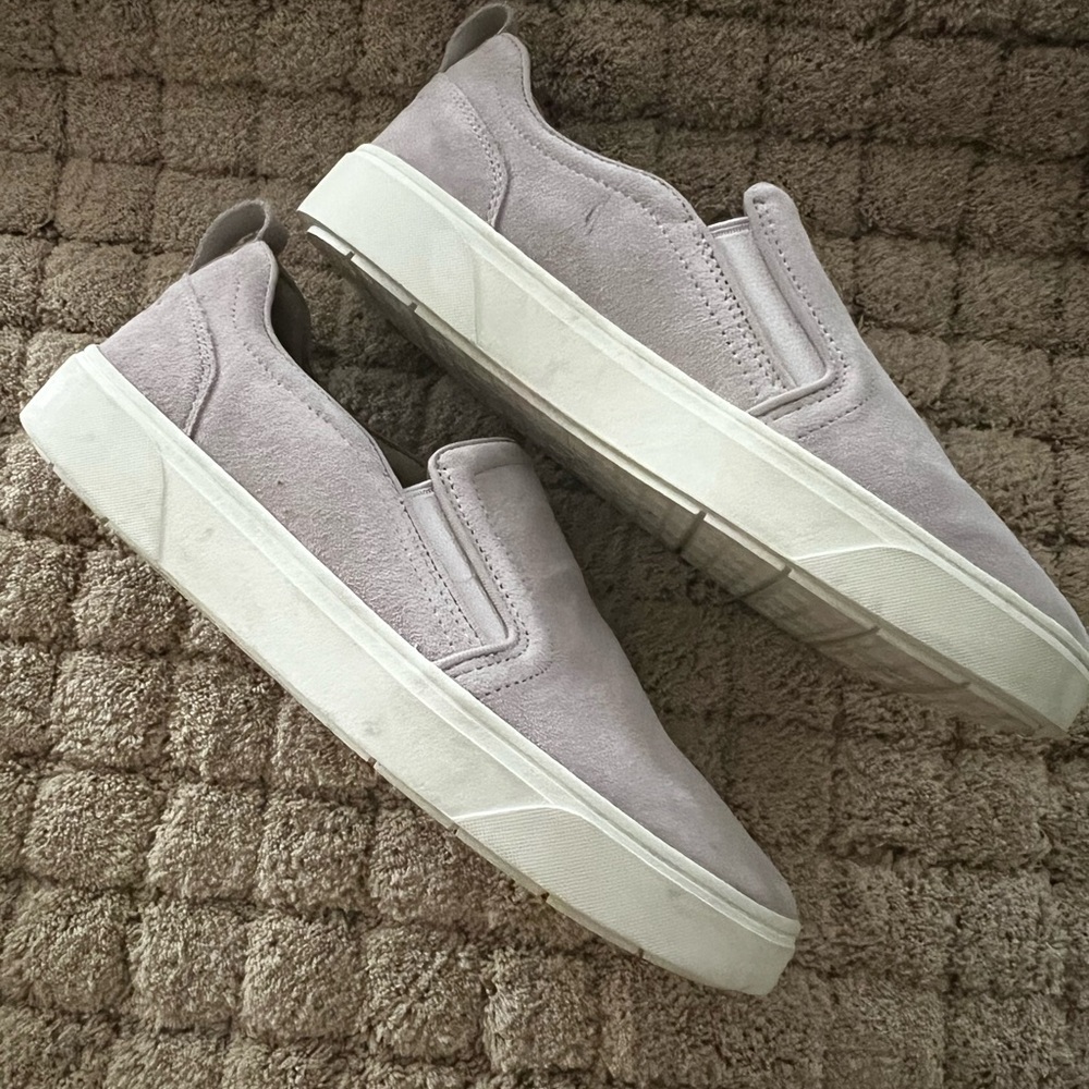 Vionic Slip-On Suede Sneakers in Light Lavender - Picture 13 of 15